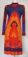 Orange silk jersey dress